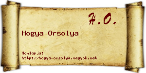 Hogya Orsolya névjegykártya